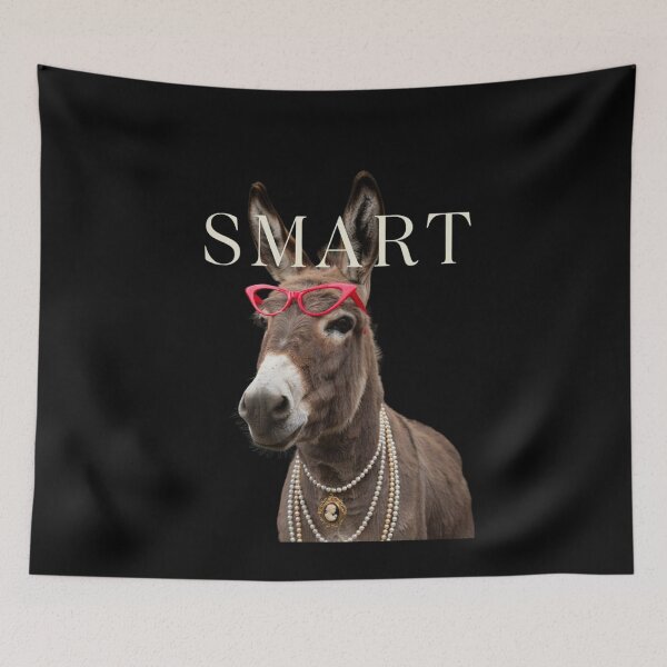 Item preview, Smart Donkey With Glasses Funny Meme Smart Donkey Ass designed and sold by Dabbing Turtle Designs.