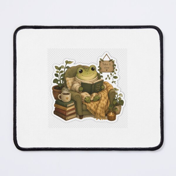 Item preview, Cozy Reading Frog Sticker | Cottagecore Book Lover Illustration designed and sold by DESPOT07.
