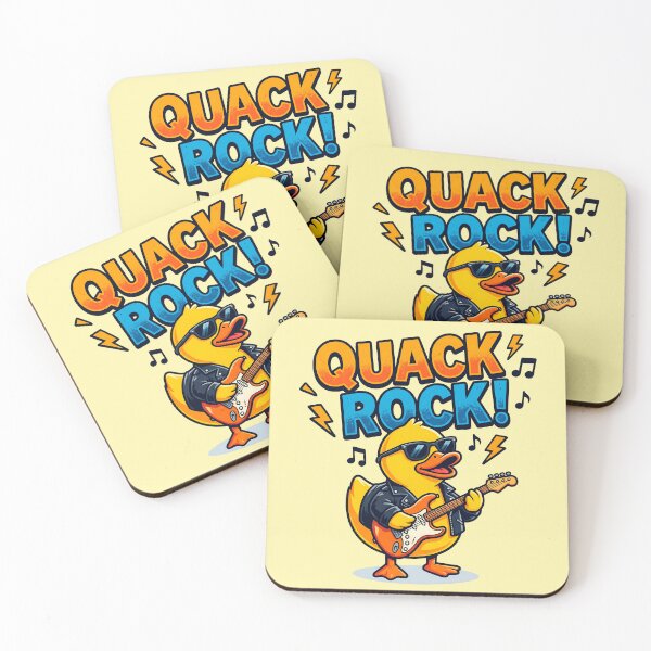 Item preview, Quack Rock Rubber Duck Playing Electric Bass Guitar designed and sold by ThreadRiotTees.