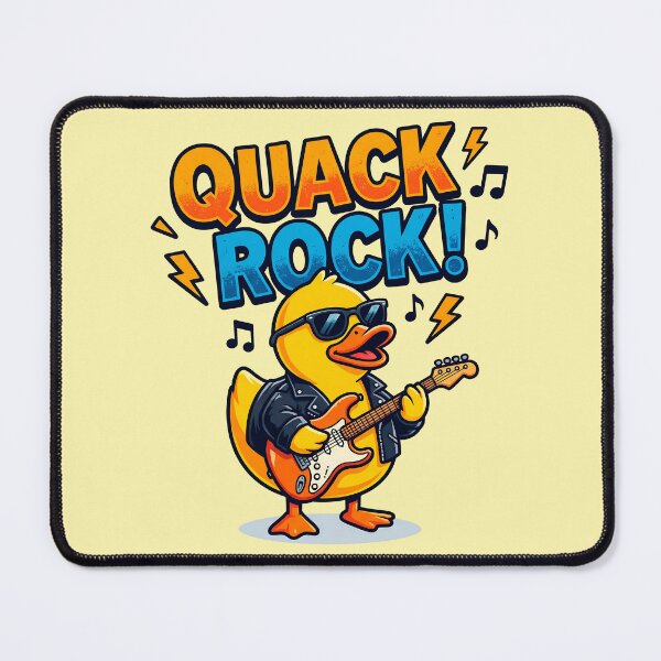 Item preview, Quack Rock Rubber Duck Playing Electric Bass Guitar designed and sold by ThreadRiotTees.
