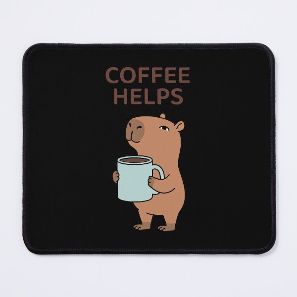 Item preview, Coffee Helps, Cute Capybara for Coffee Lover designed and sold by Sir Capy B.
