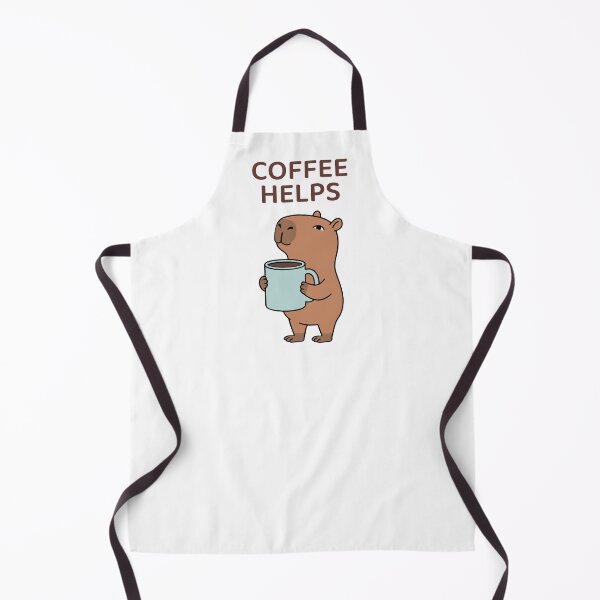 Item preview, Coffee Helps, Cute Capybara for Coffee Lover designed and sold by Sir Capy B.