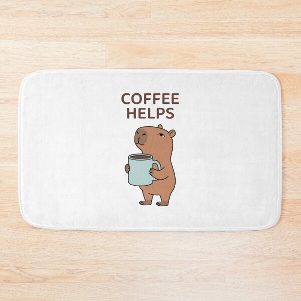Item preview, Coffee Helps, Cute Capybara for Coffee Lover designed and sold by Sir Capy B.