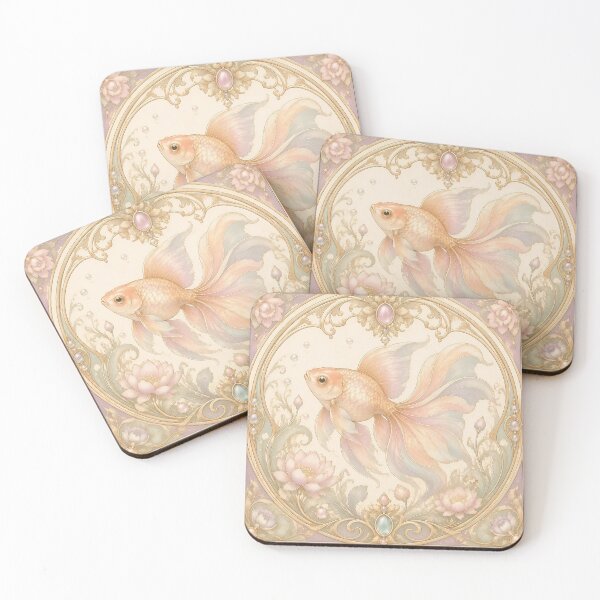 Item preview, Pastel Nouveau Gold Fish designed and sold by Adisak-designs.