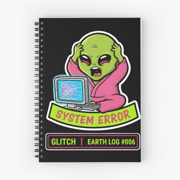 Item preview, System Error Programmer Alien Glitch Sticker designed and sold by AlienWorldArt.