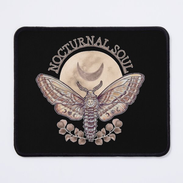 Item preview, Nocturnal Soul Moth Crescent Moon Gothic Vintage designed and sold by esmavart.