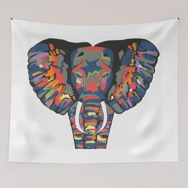 Item preview, Colorful Elephant Art designed and sold by Sartoris Art.