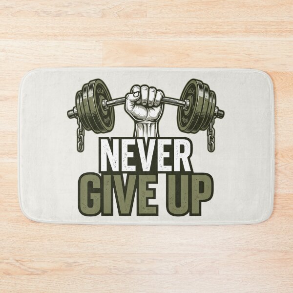Item preview, Never Give Up Weightlifting Barbell Fist Workout Fitness T-Shirt designed and sold by PACS0011.