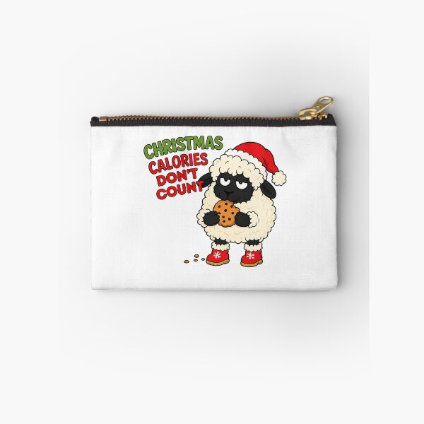 Item preview, Christmas calories don’t count, sheep eating Christmas cookie designed and sold by BigfeetLittlepaws.