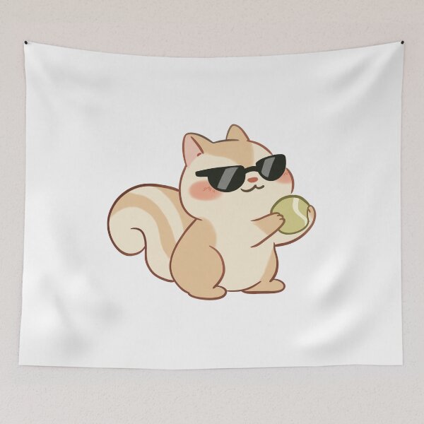 Item preview, Squirrel With Tennis Ball designed and sold by MccormicDreams.