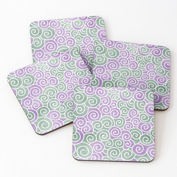 Item preview, Abstract Blue Green Spirals Pattern Color-4 designed and sold by Farissa Designs.