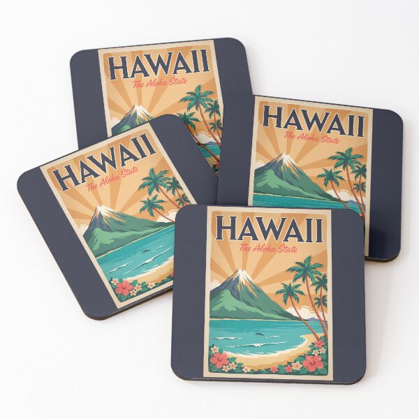 Item preview, Hawaii Volcano Illustration Travel Art Vintage designed and sold by KrisSidDesigns.
