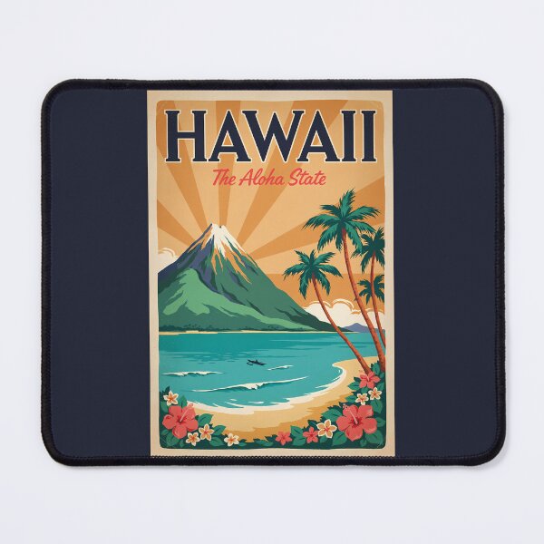 Item preview, Hawaii Volcano Illustration Travel Art Vintage designed and sold by KrisSidDesigns.