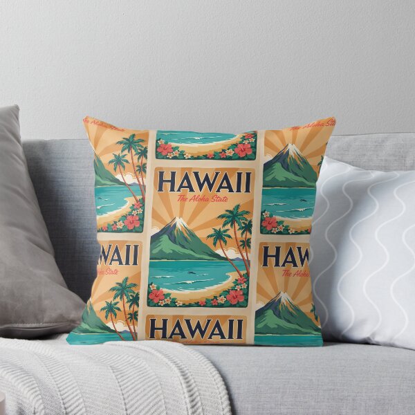 Item preview, Hawaii Volcano Illustration Travel Art Vintage designed and sold by KrisSidDesigns.