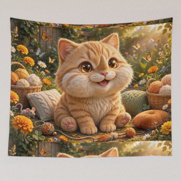 Item preview, The Little Rhino-Kitten’s Garden Adventure — A Tiny Horn, a Big Heart, and a Sunny Afternoon designed and sold by TreatLLC.