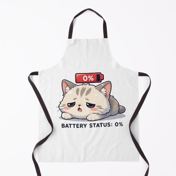 Item preview, Funny Low Battery Status 0 Percent Tired Cat Introvert Gift designed and sold by crazyhome.