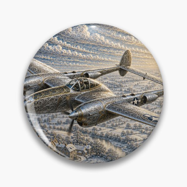 Item preview,  Guardians of the Sky –P-38 Lightning    Framed Aviation Wall Art designed and sold by 1Vision Design.