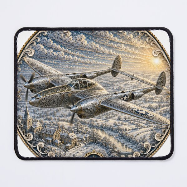 Item preview, Guardians of the Sky –P-38 Lightning Framed Aviation Wall Art designed and sold by 1Vision Design.