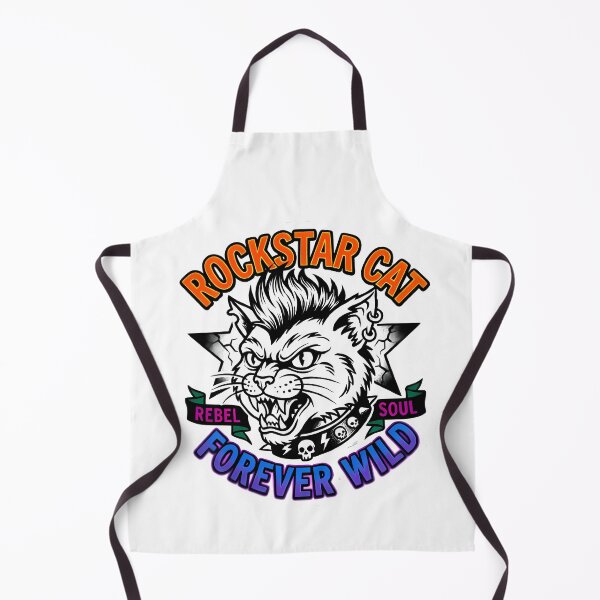 Item preview, Rockstar Cat Forever Wild Rebel designed and sold by Linework Studio.