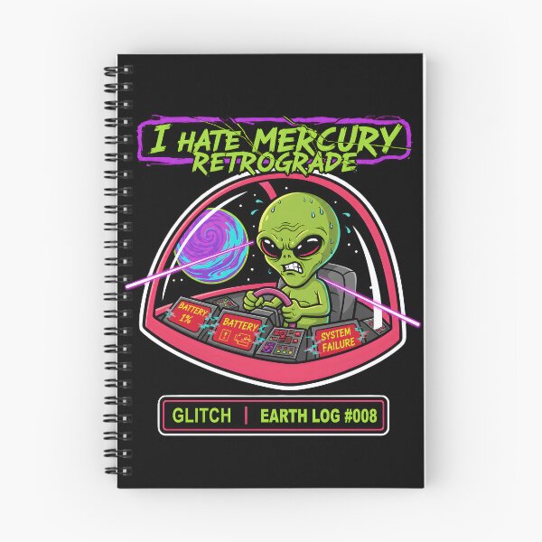 Item preview, Funny Alien Mercury Retrograde Glitch Sticker | I Hate Mercury Retrograde  MAIN TAG: designed and sold by AlienWorldArt.