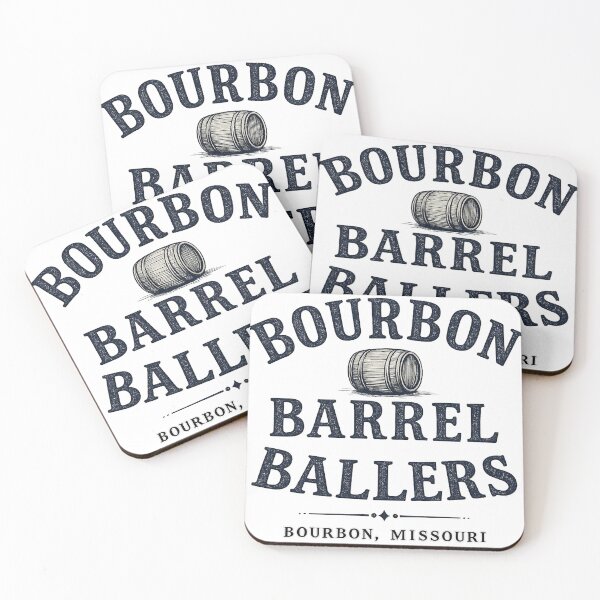 Item preview, Bourbon Barrel Ballers Vintage Print, Funny Bourbon Missouri Design, Retro Text Shirt Graphic designed and sold by TM DESIGNS AND MORE.