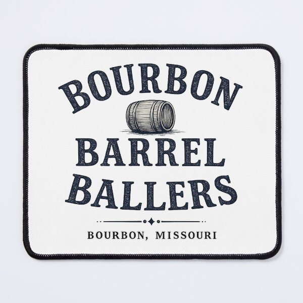 Item preview, Bourbon Barrel Ballers Vintage Print, Funny Bourbon Missouri Design, Retro Text Shirt Graphic designed and sold by TM DESIGNS AND MORE.