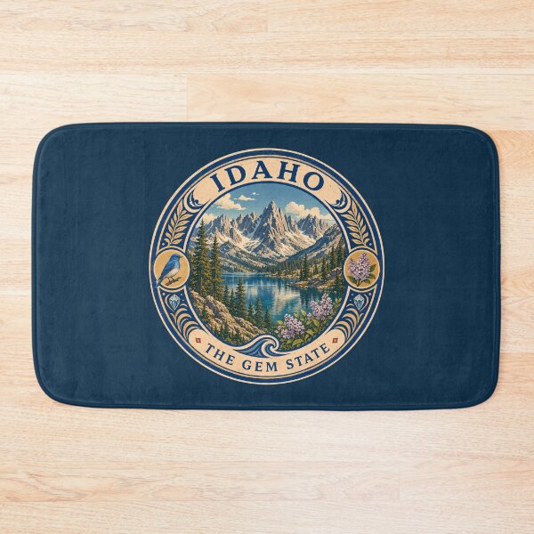 Item preview, Idaho Landscape Illustration Travel Art Badge designed and sold by KrisSidDesigns.
