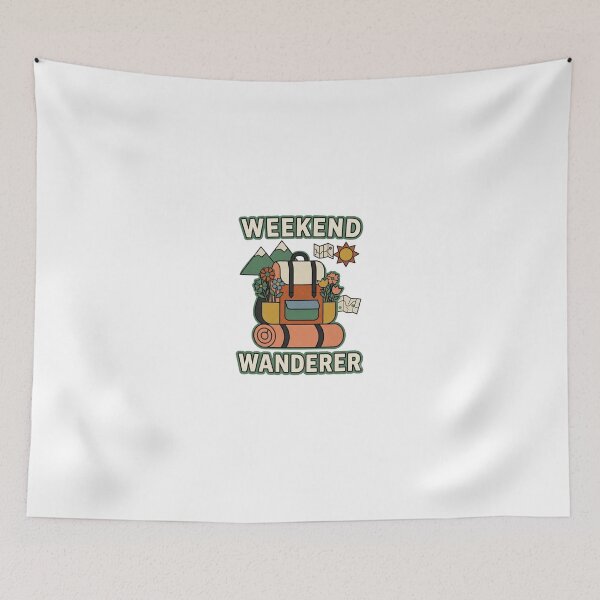Item preview, Weekend Wanderer Folk Hiking Backpack designed and sold by GoofyShopp.