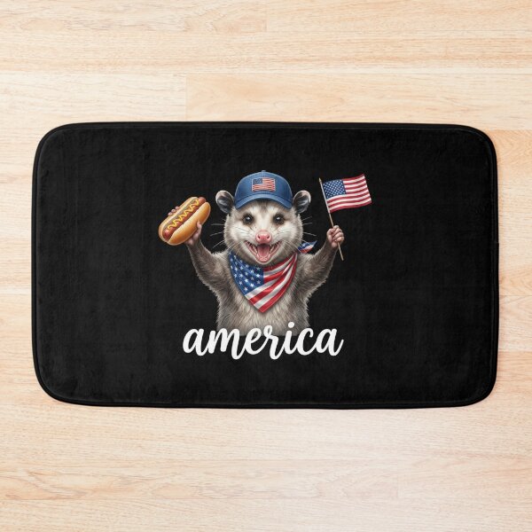Item preview, Funny Patriotic American Opossum Hot Dog USA Flag 4th of July designed and sold by raedattia.