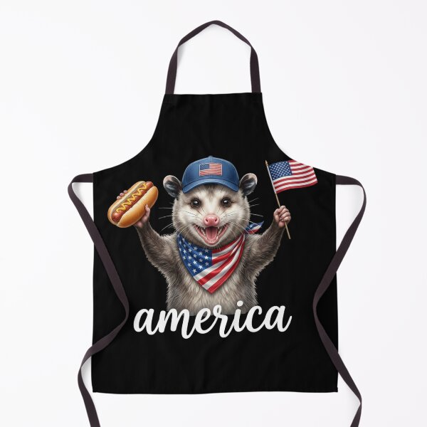 Item preview, Funny Patriotic American Opossum Hot Dog USA Flag 4th of July designed and sold by raedattia.