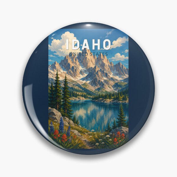 Item preview, Idaho Illustration Travel Art Vintage designed and sold by KrisSidDesigns.