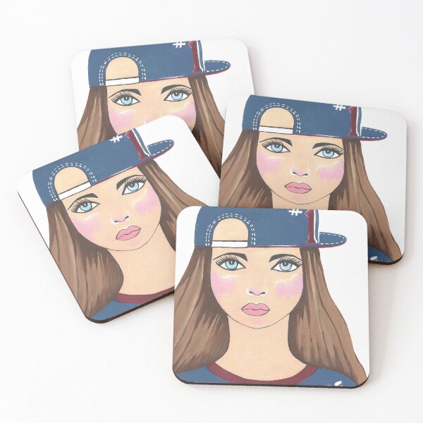 Item preview, Cute Sporty Girl With Ball Cap designed and sold by Sartoris Art.