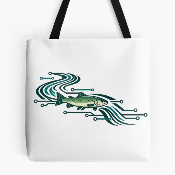 Item preview, Cyber Trout - Circuit Board River Fishing Design designed and sold by teemix.