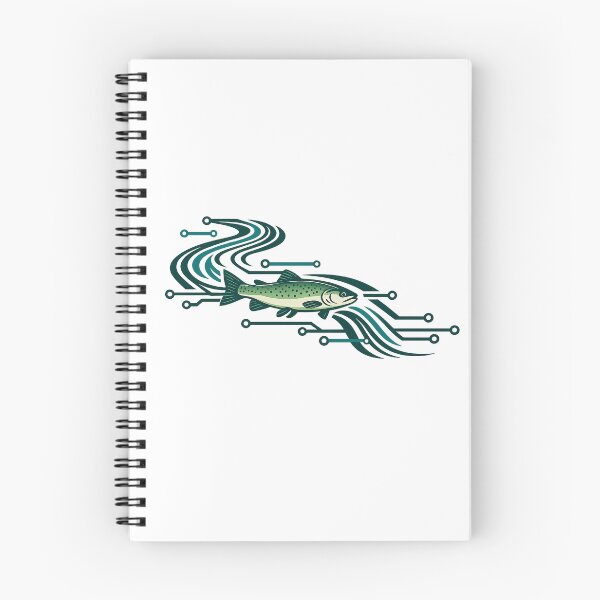 Item preview, Cyber Trout - Circuit Board River Fishing Design designed and sold by teemix.