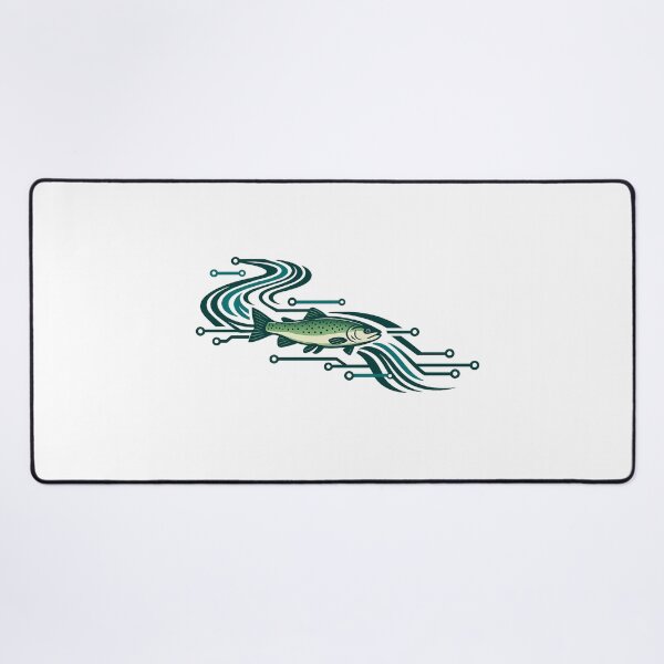 Item preview, Cyber Trout - Circuit Board River Fishing Design designed and sold by teemix.