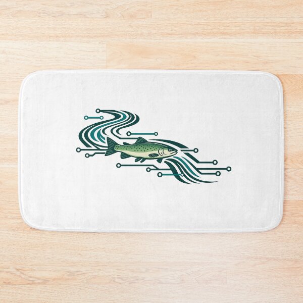 Item preview, Cyber Trout - Circuit Board River Fishing Design designed and sold by teemix.