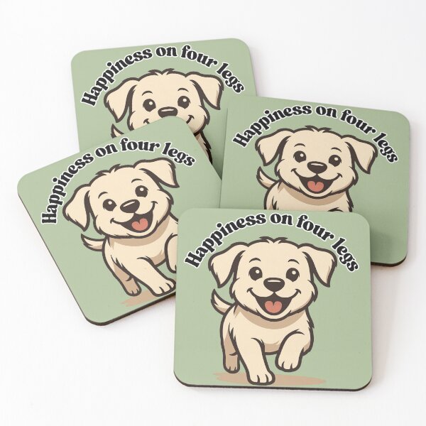 Item preview, Happiness on Four Legs -Cute Puppy Dog designed and sold by OLYUS.
