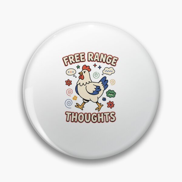 Item preview, Free Range Thoughts Folk Chicken designed and sold by GoofyShopp.
