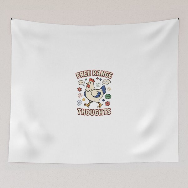 Item preview, Free Range Thoughts Folk Chicken designed and sold by GoofyShopp.