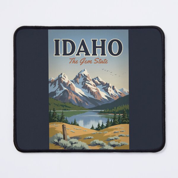 Item preview, Idaho Sawtooth Range Illustration Travel Art Vintage designed and sold by KrisSidDesigns.