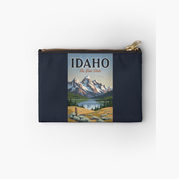 Item preview, Idaho Sawtooth Range Illustration Travel Art Vintage designed and sold by KrisSidDesigns.