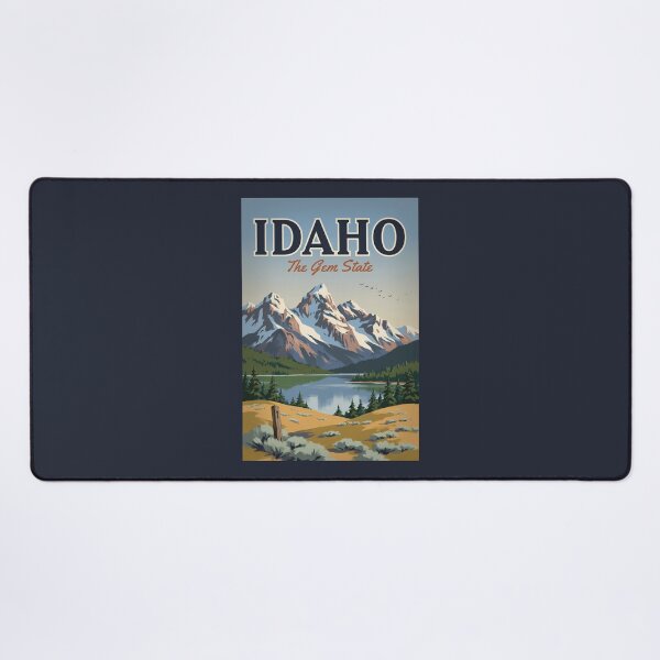 Item preview, Idaho Sawtooth Range Illustration Travel Art Vintage designed and sold by KrisSidDesigns.