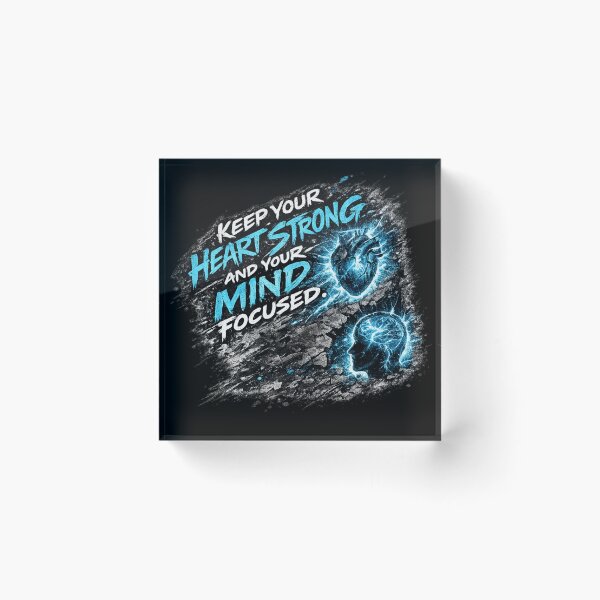 Item preview, Keep Your Heart Strong and Your Mind Focused – Inspirational Typography Design designed and sold by ArtisticHeart21.
