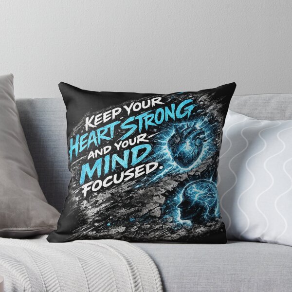 Item preview, Keep Your Heart Strong and Your Mind Focused – Inspirational Typography Design designed and sold by ArtisticHeart21.