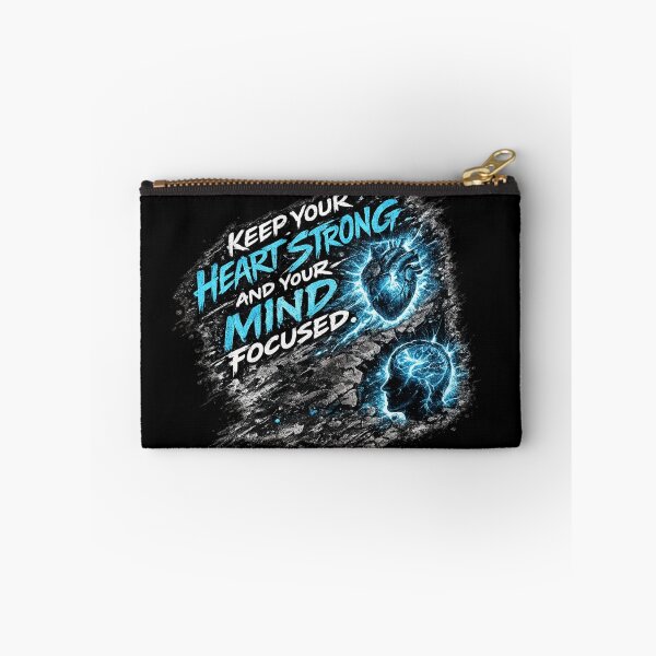 Item preview, Keep Your Heart Strong and Your Mind Focused – Inspirational Typography Design designed and sold by ArtisticHeart21.