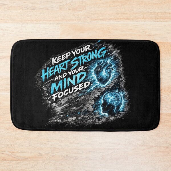 Item preview, Keep Your Heart Strong and Your Mind Focused – Inspirational Typography Design designed and sold by ArtisticHeart21.