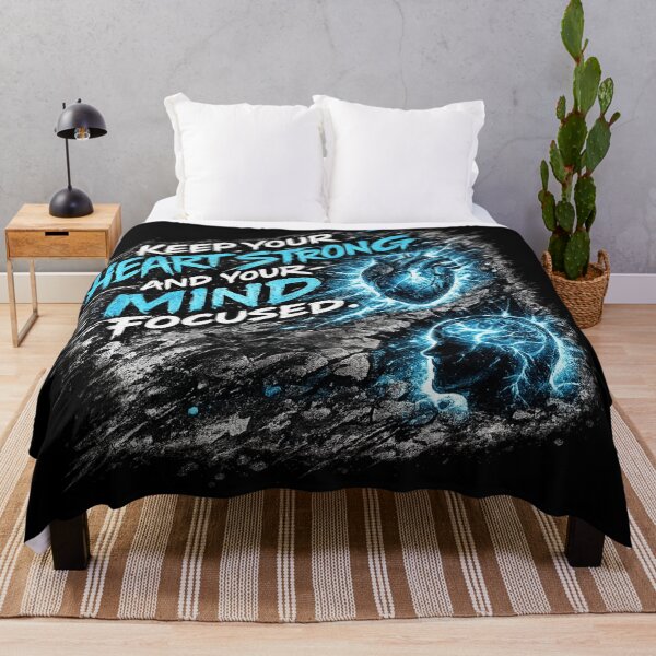 Item preview, Keep Your Heart Strong and Your Mind Focused – Inspirational Typography Design designed and sold by ArtisticHeart21.