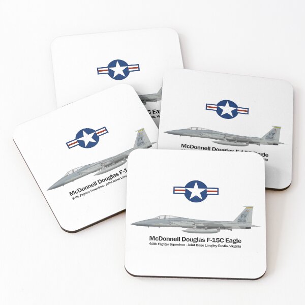 Item preview, McDonnell Douglas F-15C Eagle Profile | 94th Fighter Squadron USAF Aviation Art designed and sold by Magazine Combate.