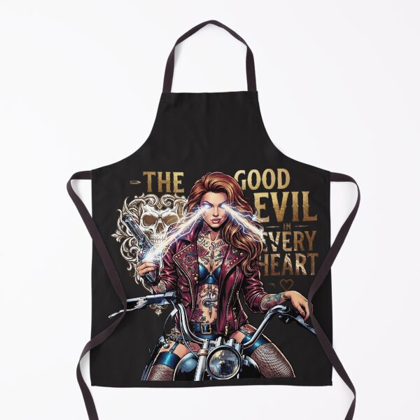 Item preview, Evil Heart Ink Biker Woman designed and sold by Voodoo Store Paranormal Collections.