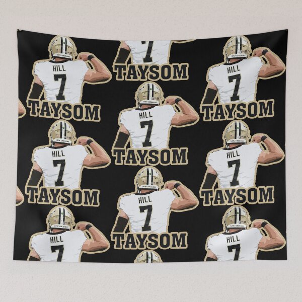 Item preview, Taysom Hill Back View Football Artwork with Jersey Number 7 Typography Design designed and sold by Zigmak.